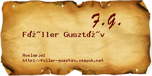 Füller Gusztáv névjegykártya