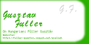 gusztav fuller business card