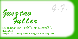 gusztav fuller business card